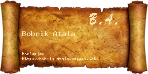 Bobrik Atala névjegykártya